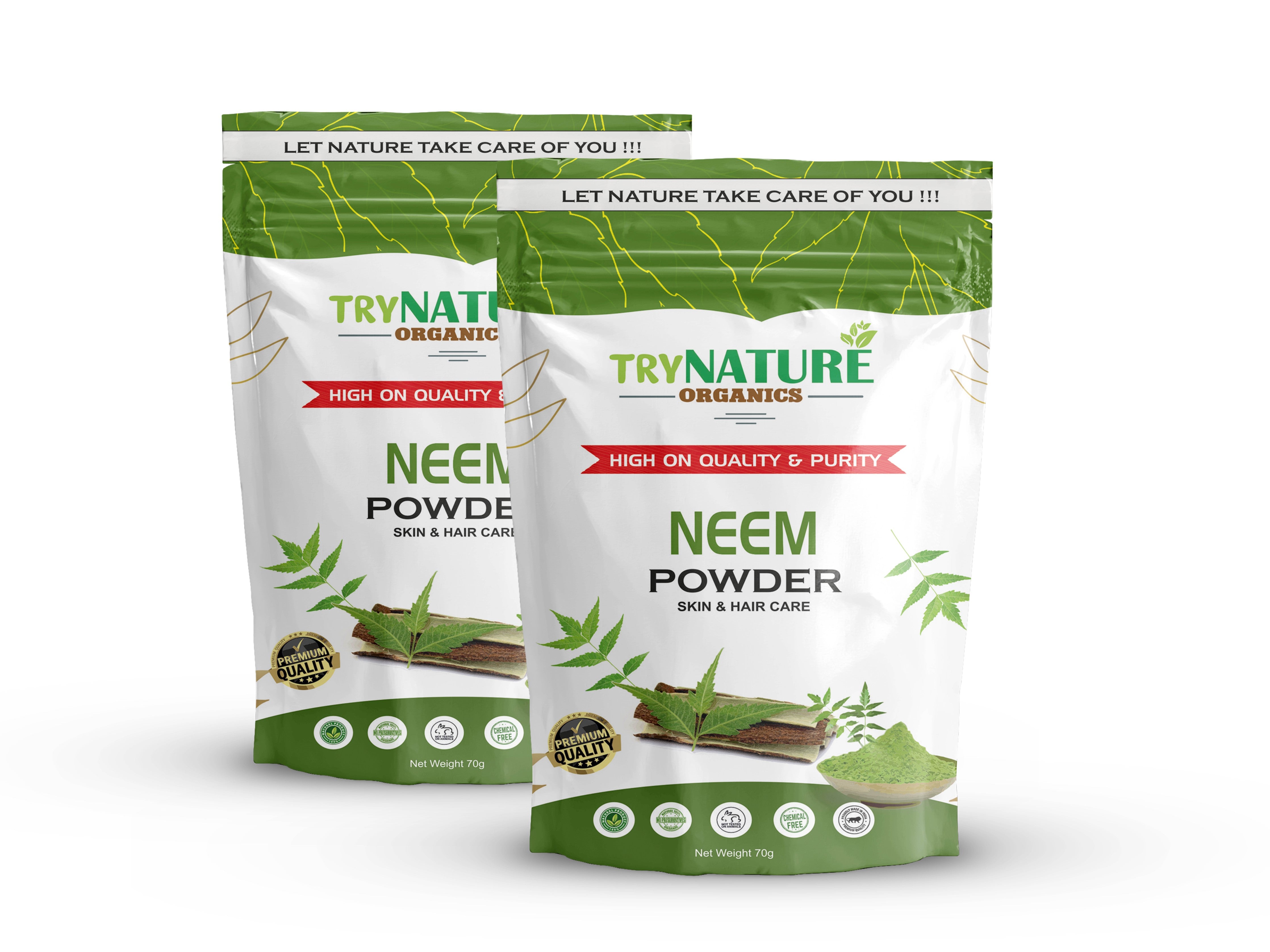 TRY NATURE Neem Powder | Purifying Face & Hair Pack for Clear Skin & Healthy Scalp [Listing# 6]