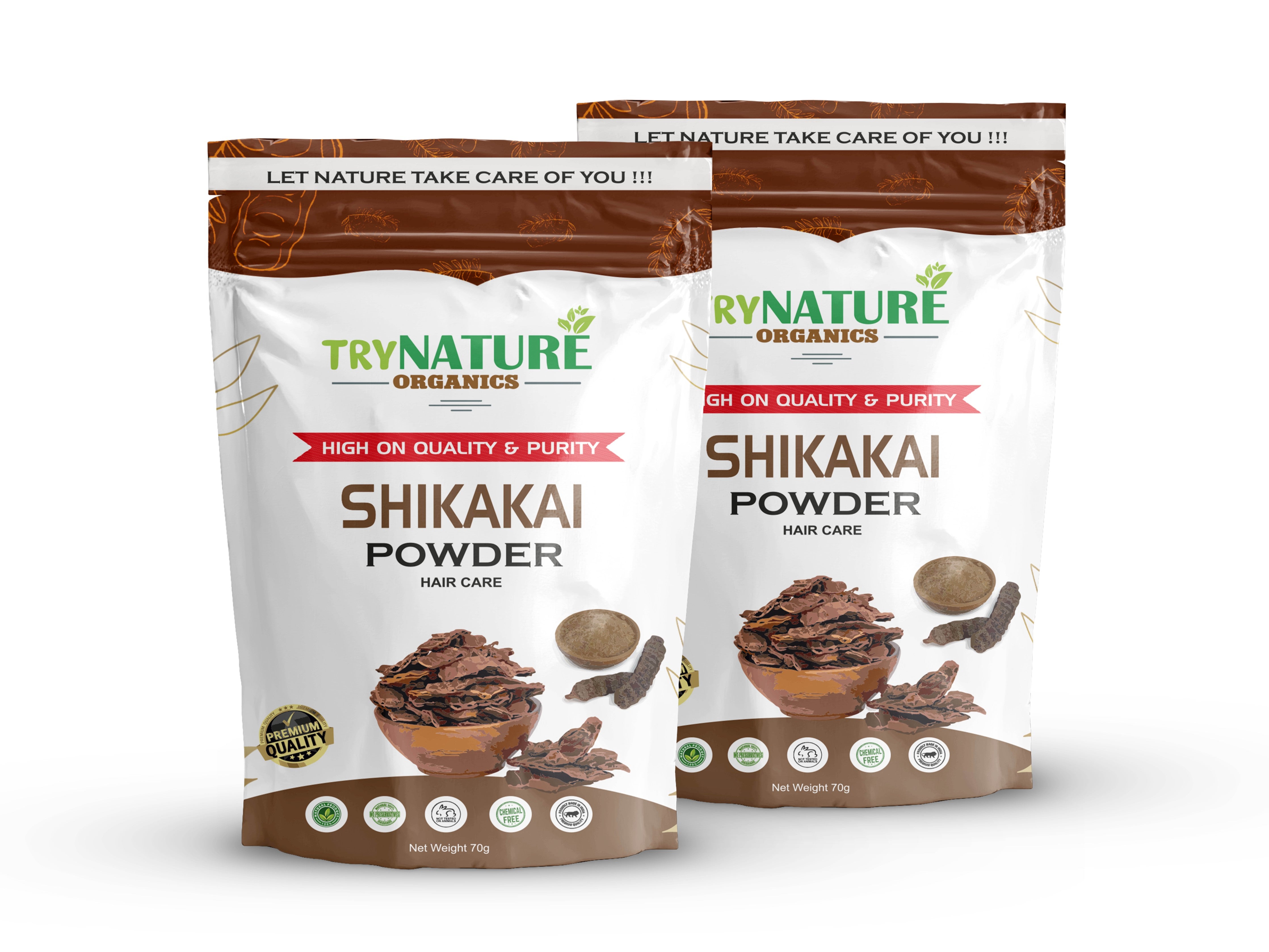 TRY NATURE Shikakai Powder | Natural Hair Cleanser for Strong & Shiny Hair [Listing# 7]