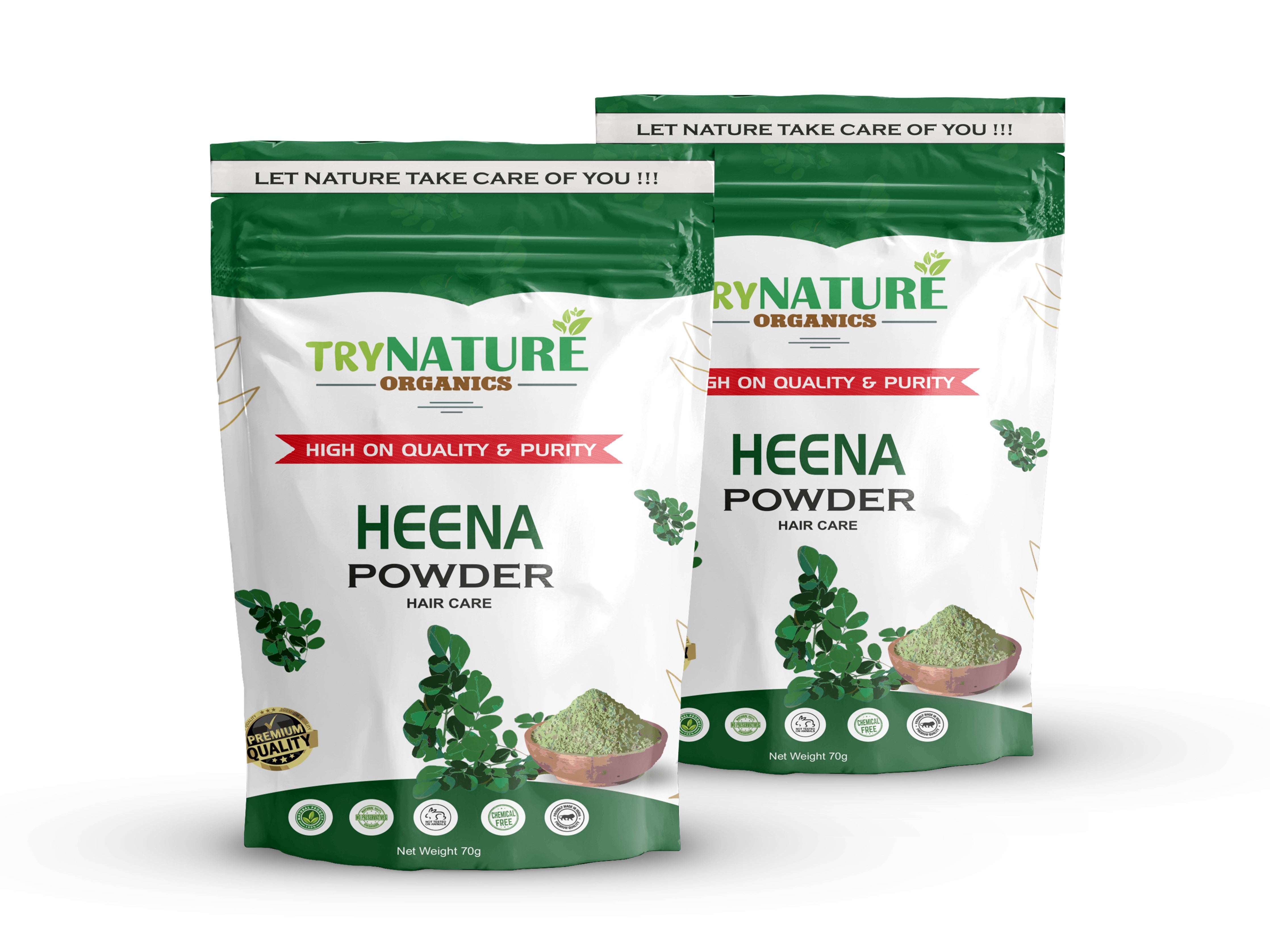 TRY NATURE Henna Powder | Herbal Hair Pack for Deep Conditioning & Natural Color [Listing# 8]