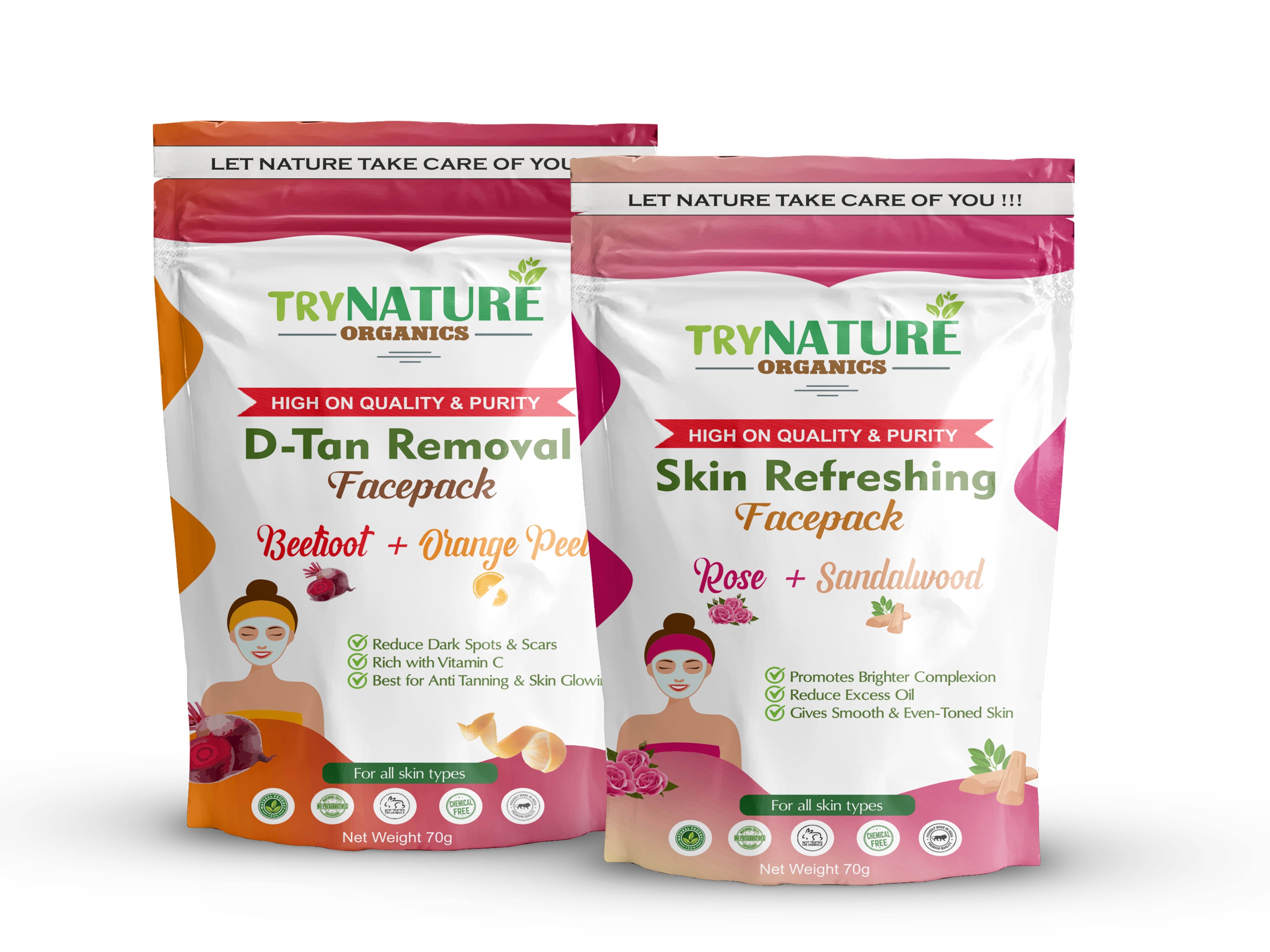 TRY NATURE Refreshing DeTan Face Pack | Revive & Brighten Your Skin [Listing# 32]