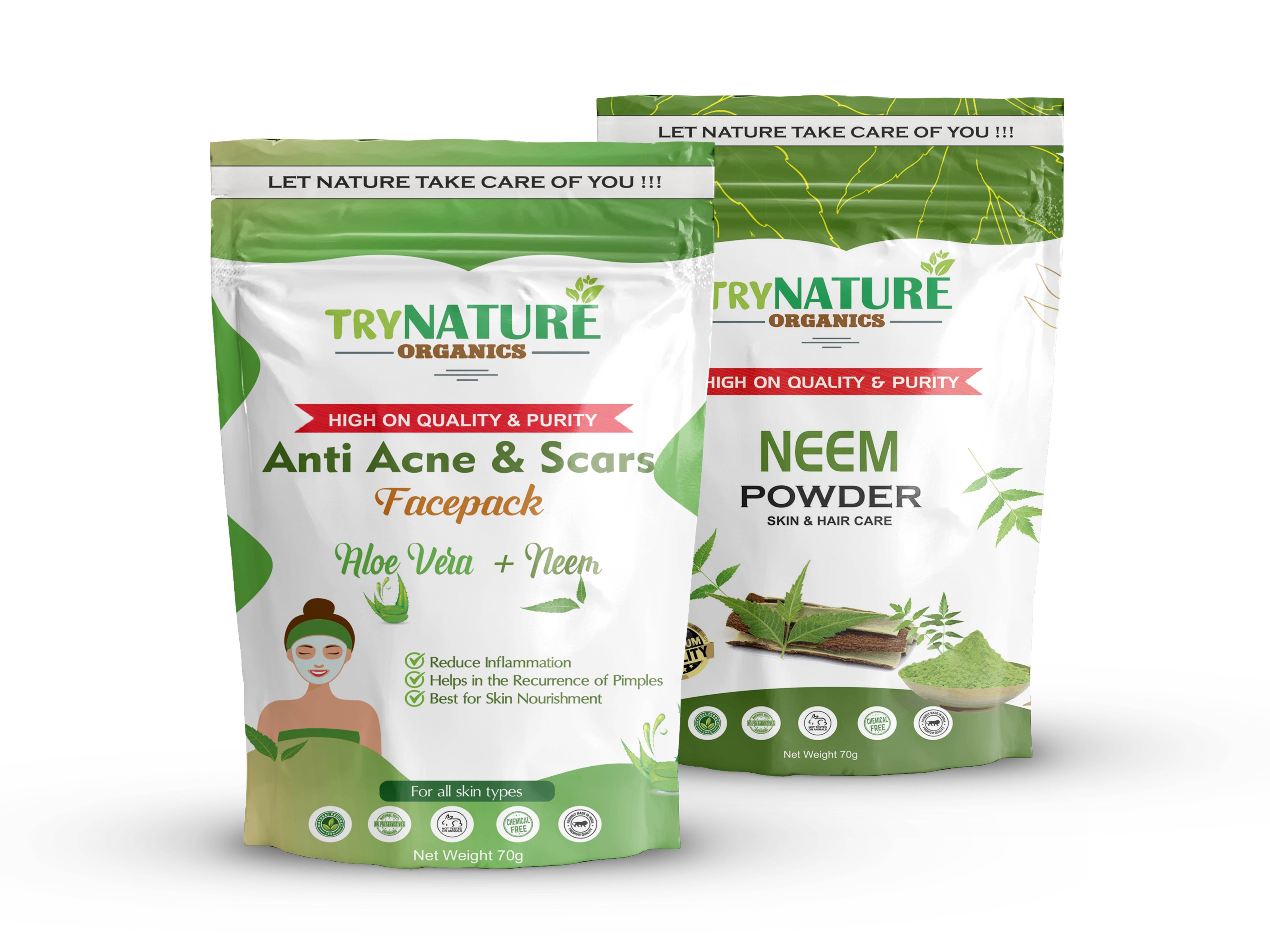 TRY NATURE Anti-Acne Face Pack | Neem for Clear & Healthy Skin [Listing# 40]