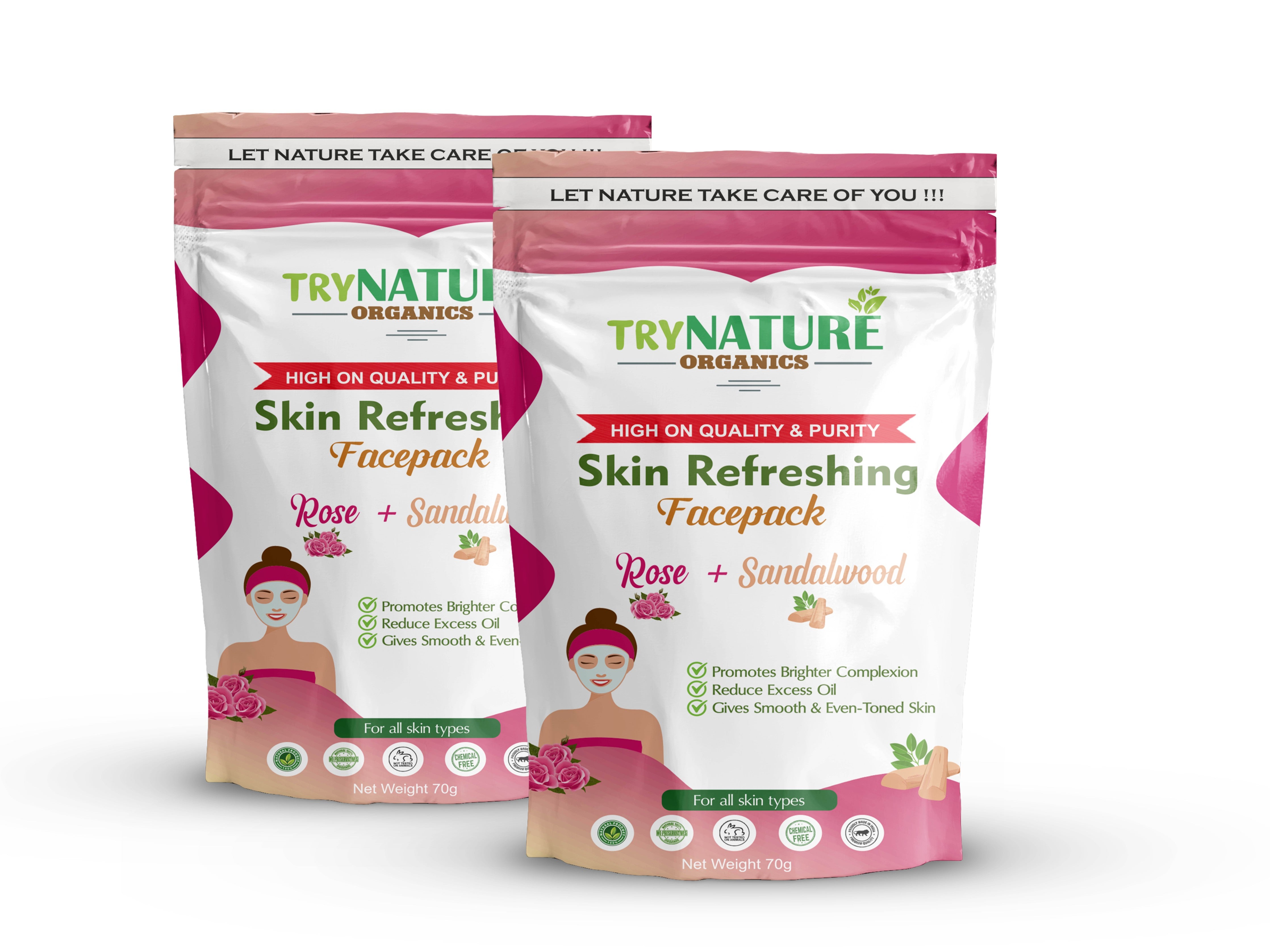 TRY NATURE Refreshing Face Pack | Revitalize & Hydrate for Fresh Skin [Listing# 42]